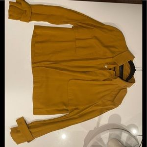 Zara XS outerwear dark mustard color